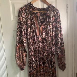 Anthropologie Dress, long sleeve, mini, bohemian